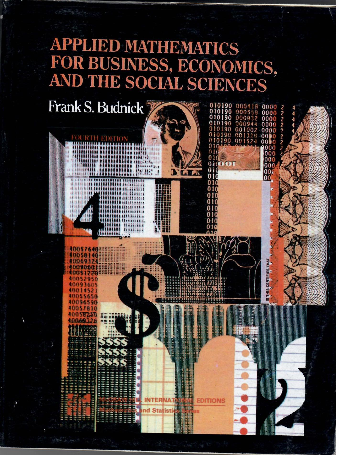Applied Mathematics for Business, Economics, and the Social Sciences